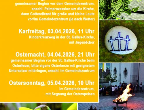 Gottesdienste für kleine und große Leute – Kar- und Ostertage